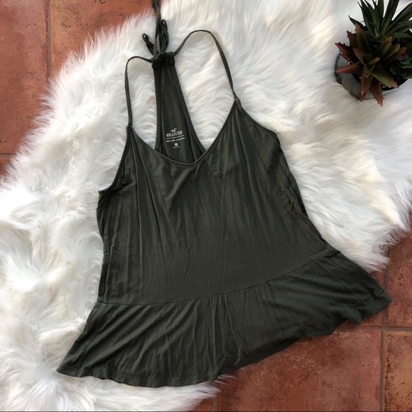 Hollister Tops - Hollister Green Peplum Tank